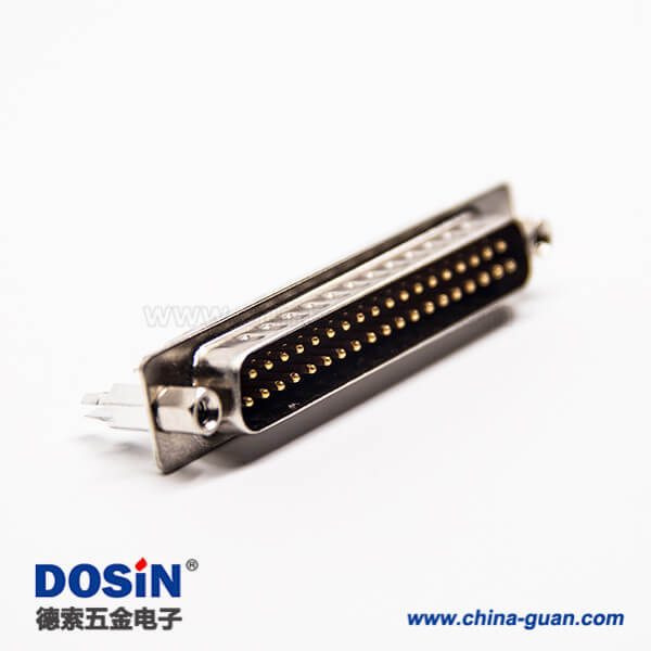 d sub 37針接口公頭直式鉚鎖式插板接PCB板