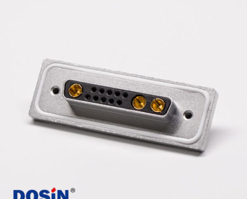 db大電流連接器母頭彎式13w3插孔接PCB板