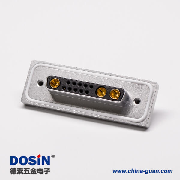 db大電流連接器母頭彎式13w3插孔接PCB板