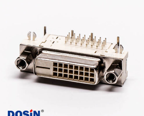 直角dvi連接器帶螺母帶魚叉母頭24+1穿孔