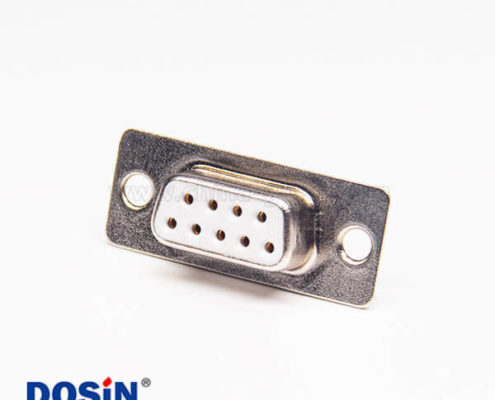 DB接頭9pin車(chē)針接頭母頭白色膠芯焊接式接線