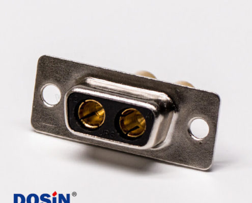d sub焊接式2w2大電流直式光孔鉚合母座接PCB板
