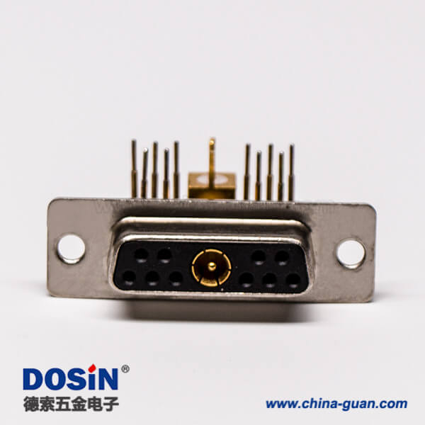 34-2 大電流db連接器射頻彎式11W1焊板插孔接PCB板母座