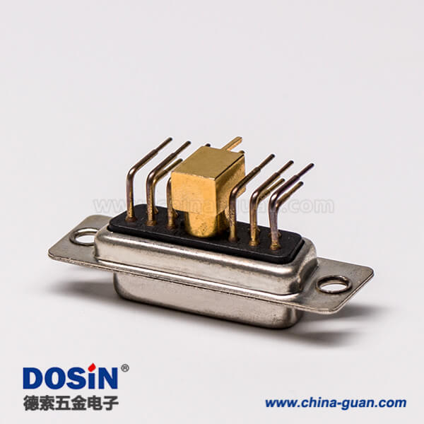 34-3 大電流db連接器射頻彎式11W1焊板插孔接PCB板母座