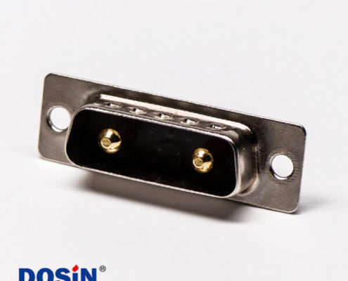 d sub 7w2大電流公座焊線直式光孔鉚合混合型接線