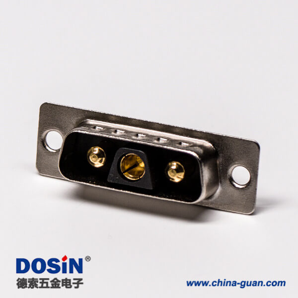 混裝大電流dsub3v3公座直式焊接線端光孔鉚合連接器