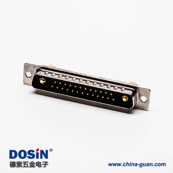 大電流D-SUB27w2焊線式光孔鉚合直式混合型母座