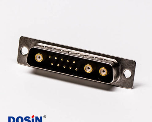 混裝大電流dsub13w3鉚合公座焊接車針直式接線