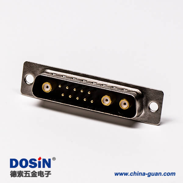 混裝大電流dsub13w3鉚合公座焊接車針直式接線