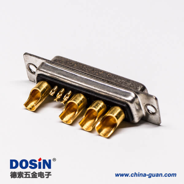 44-1 大電流9w4 d sub直式母頭焊線式車針鉚合連接器