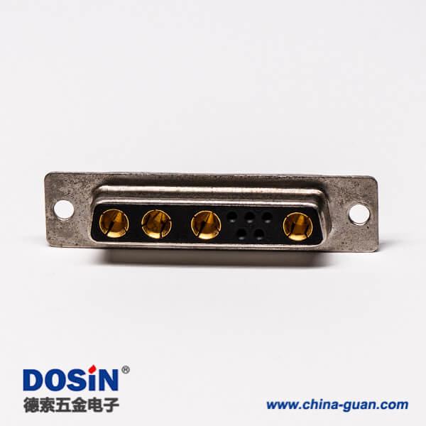 44-2 大電流9w4 d sub直式母頭焊線式車針鉚合連接器