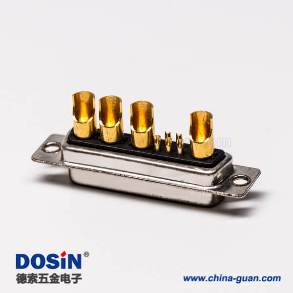 44-3 大電流9w4 d sub直式母頭焊線式車針鉚合連接器