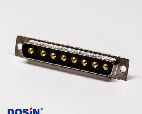 大電流D-SUB 8w8焊接式光孔鉚合直式車針線端公座