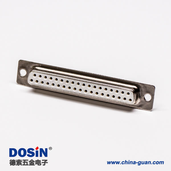 64 db37接口母頭直式插孔接PCB板光孔鉚合