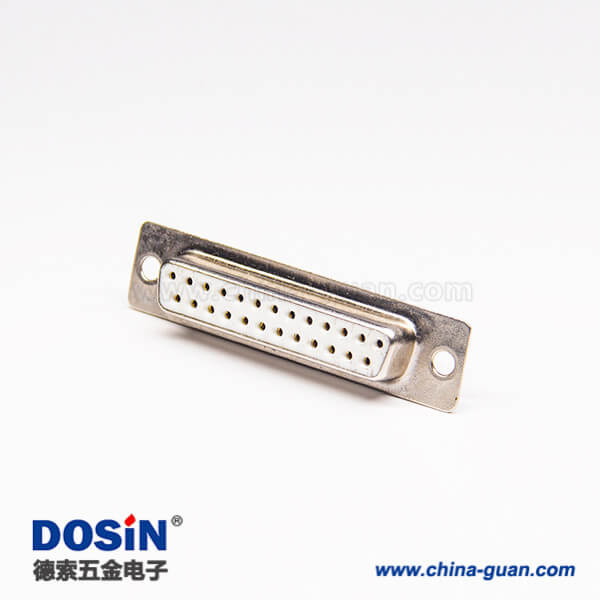 8 高質(zhì)量D-sub連接器直式母頭焊接式接線白色膠芯