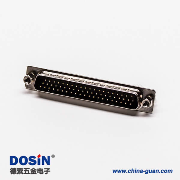 db62連接器高密度公頭直式鉚鎖式插孔接PCB板