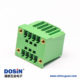 PCB八芯綠色接線端子方形穿墻式法蘭安裝端子座