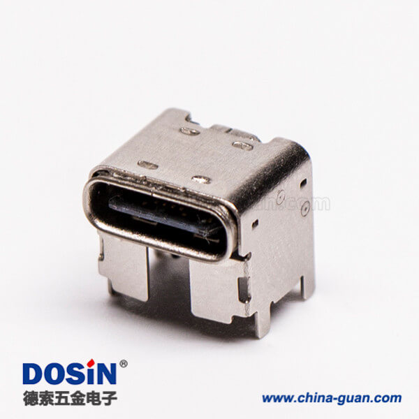 10 type c彎頭母頭單排墊高型SMT接板插板