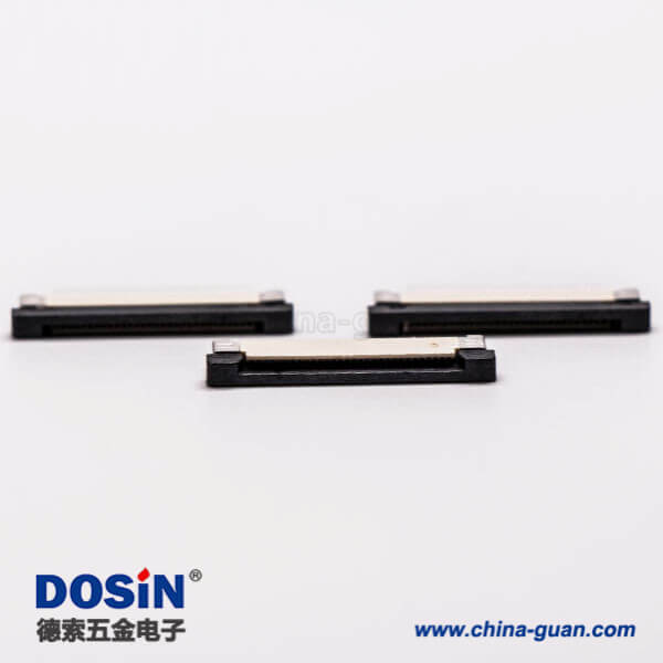 11-4 fpc貼片插座0.5mm后掀蓋式下接觸30針焊接H2.0