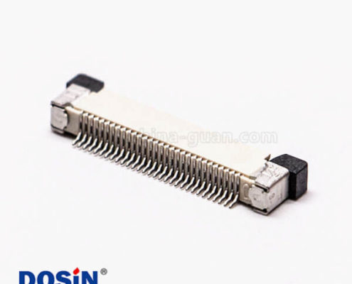 fpc貼片插座0.5mm后掀蓋式下接觸30針焊接H2.0