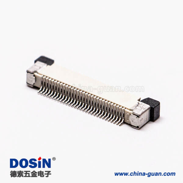 fpc貼片插座0.5mm后掀蓋式下接觸30針焊接H2.0