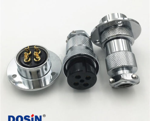 GX25-4芯大圓盤安裝航空頭母頭公座防水電子連接器