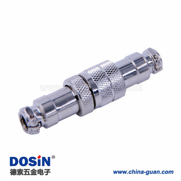 13-2 6芯航空對接插頭GX16直式金屬公母連接器