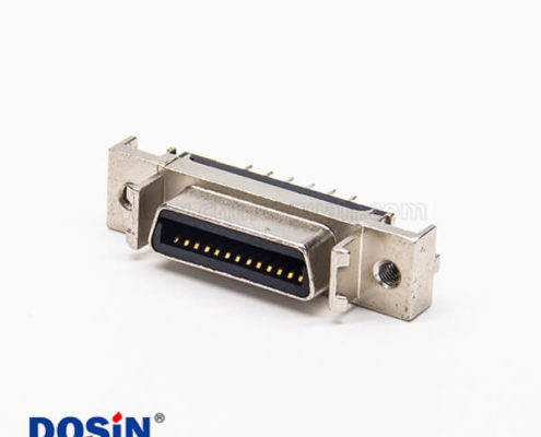 SCSI連接器26pin直式母頭穿孔式接PCB板