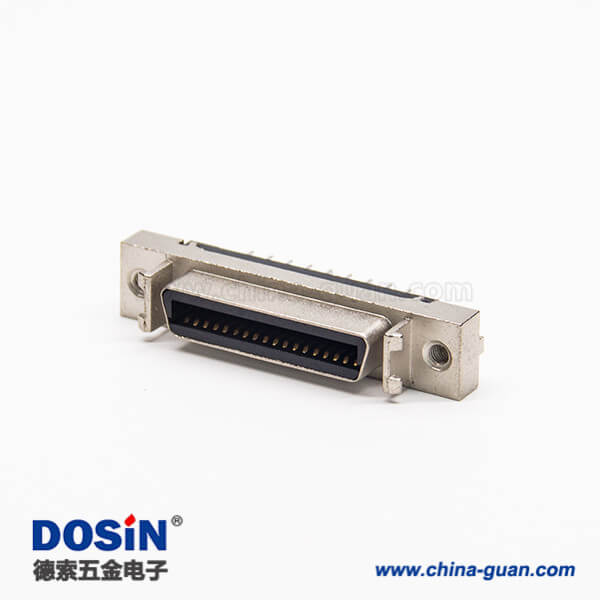 15 直式SCSI連接器180度母頭鉚鎖連接插PCB板