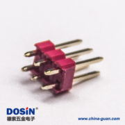 16 雙排 6針連接器直式插板間距2.54mm紅色塑膠10pcs