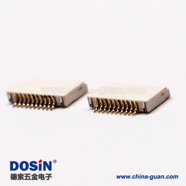 17-2 fpc插座10針0.5mm前掀蓋式下接觸1.5H板端