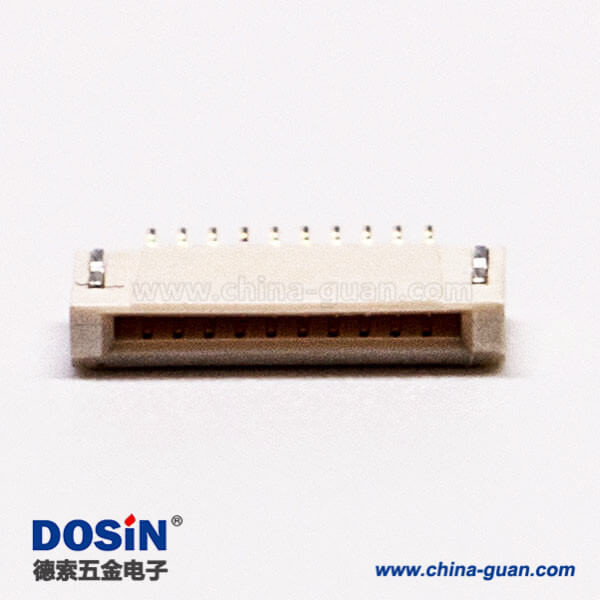 17-5 fpc插座10針0.5mm前掀蓋式下接觸1.5H板端
