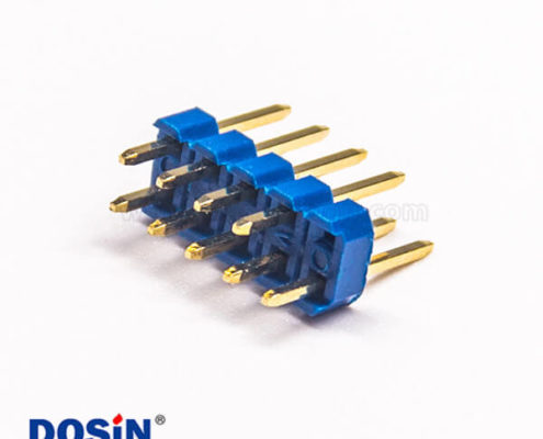 直插雙排插針9pin藍(lán)色塑膠插PCB板間距2.54mm 10pcs