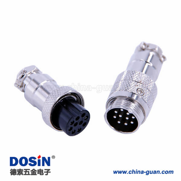 GX16插頭插座10芯防水連接器直式