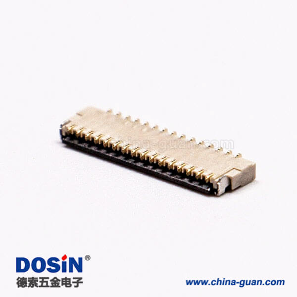 18-1 貼片臥式fpc插座0.3PH前掀蓋式15pin下接觸1.0H