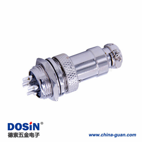 2-2 GX16 4芯航空連接器直式電纜式母頭公座