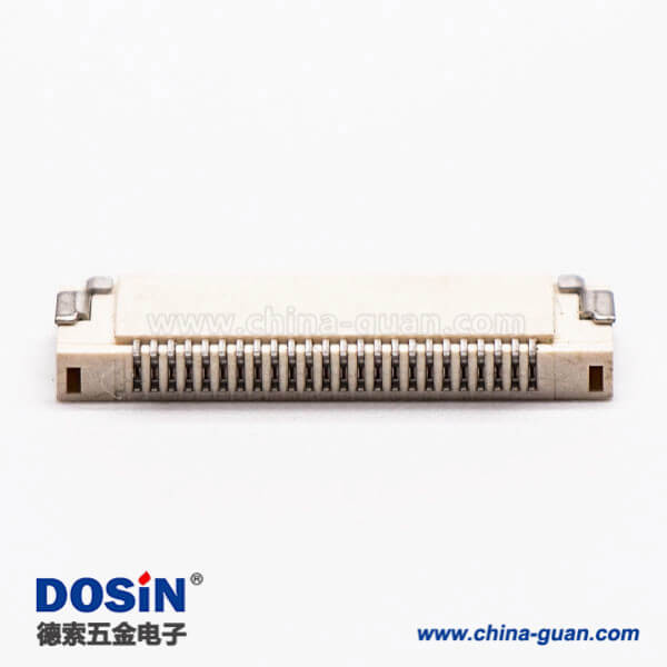 2-5 fpc插座0.5PH前掀蓋式24pin下接觸2.0H