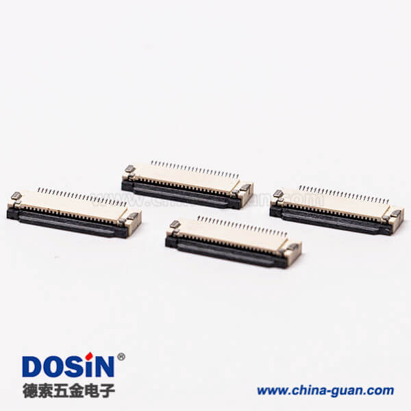 2-6 fpc插座0.5PH前掀蓋式24pin下接觸2.0H