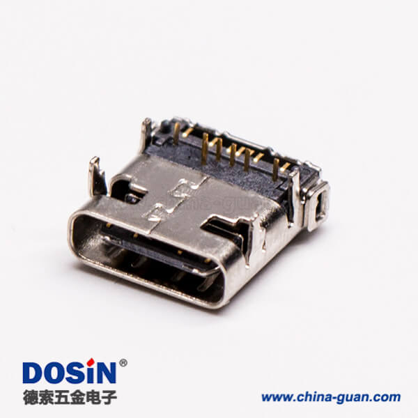 2 type c接頭USB3.0母座彎頭DIP+SMT