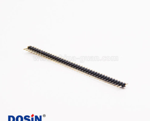 排針單塑單排公頭連接器直式180度40pin間距2.0mm