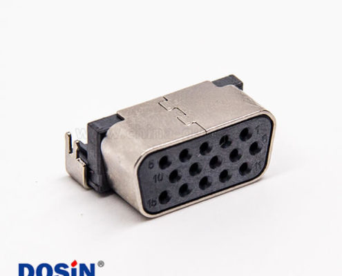 15針d-sub連接器母頭90度插板接PCB板