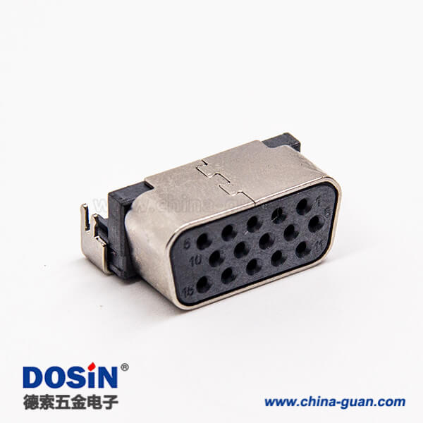 15針d-sub連接器母頭90度插板接PCB板