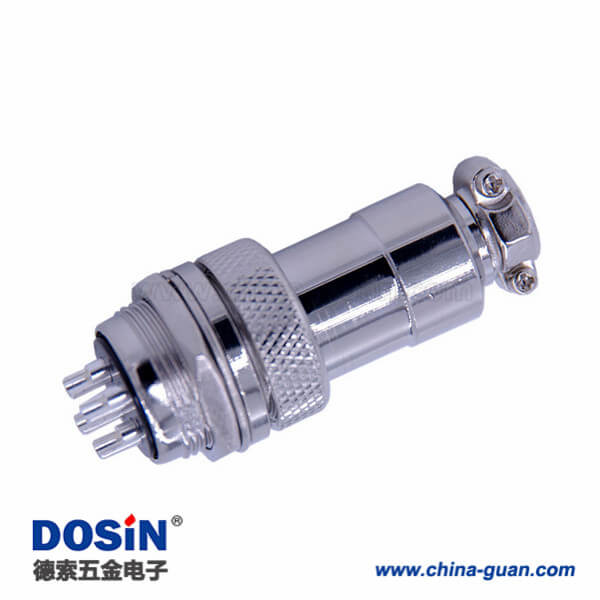 26-2 航空插頭插座4芯GX20直式圓形公母連接器