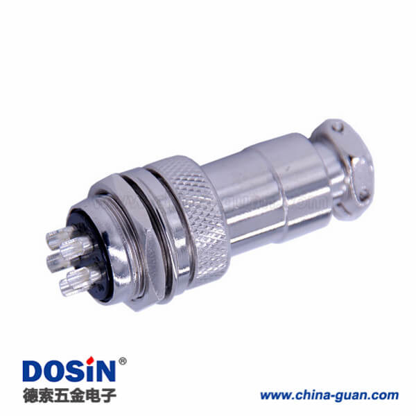 27-2 5芯GX20圓形連接器直式公插座母插頭