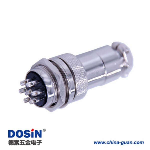 29-2 防水航空插頭GX20 7芯直式公插座母插頭