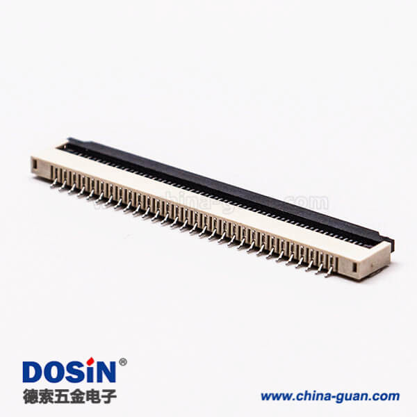 fpc排線插座1.0PH前掀蓋式注塑1.0mm下接觸2.0H