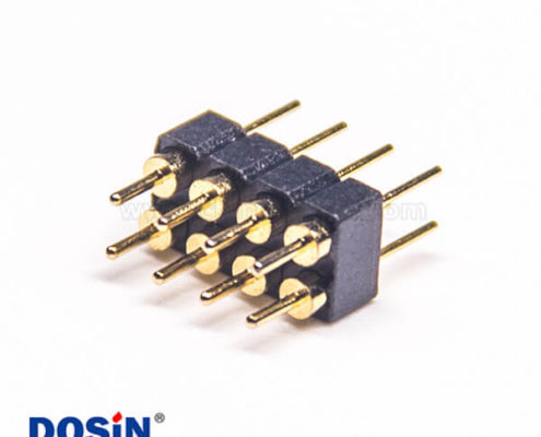 2.54圓排針連接器180度插板雙排6pin排針長11.96mm 10pcs