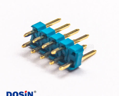 雙排直排插針綠色塑膠排針長10.8mm穿孔式10pcs