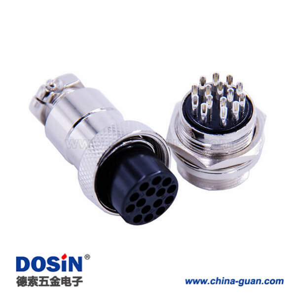 32 GX20航空連接器15芯直式防水插頭插座
