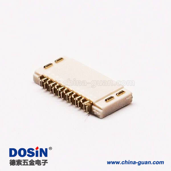 臥式fpc排線插座12pin5mm無鎖雙面接1.0H